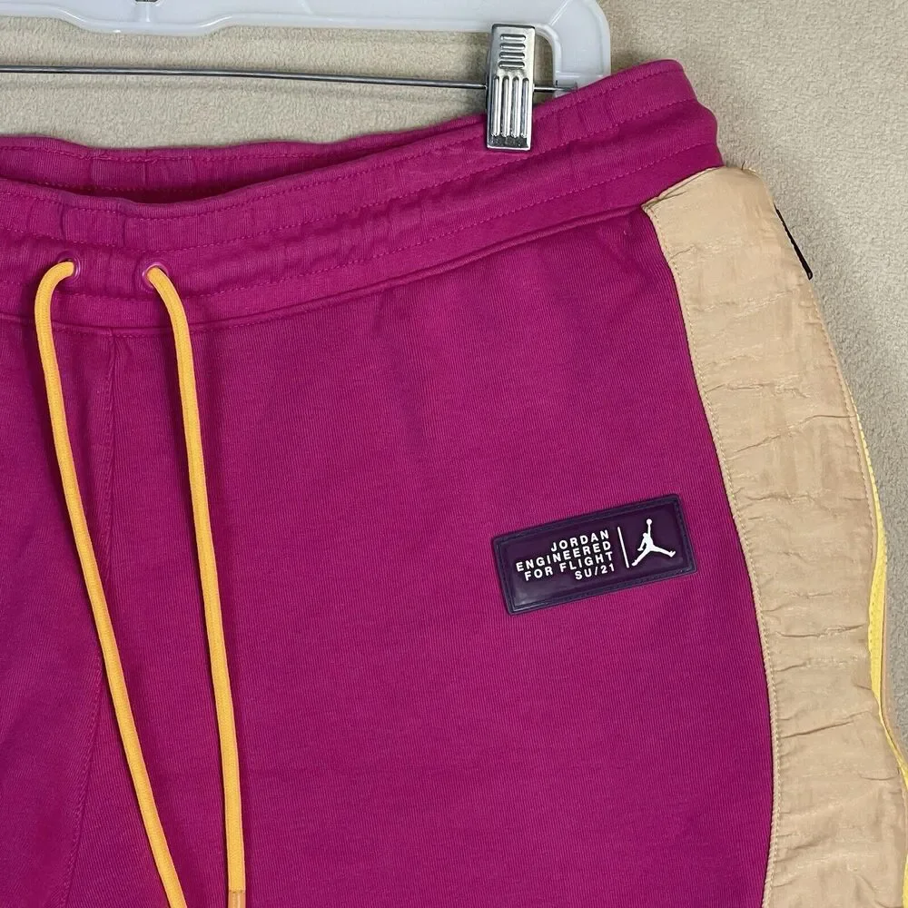 Jordan Shorts Mens Large Pink Jumpman Logo Casual‎ Basketball Adult